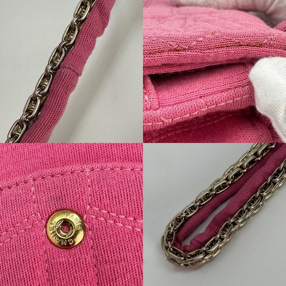 CHANEL Pink Jersey Crocodile Embossed Reissue 2.55 Classic 227 Flap Bag - Picture 12 of 13